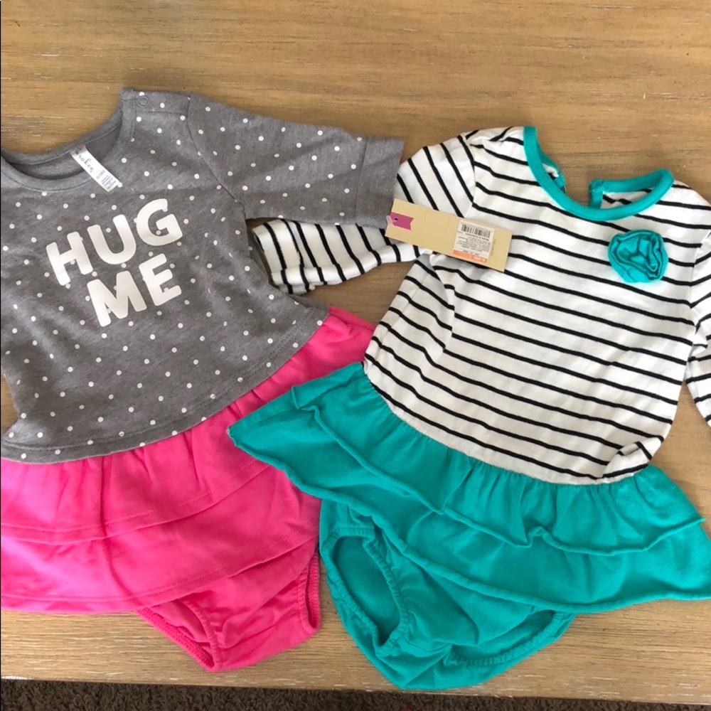 Two tunics with bloomers.